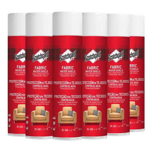 Scotchgard Fabric Transparent Water Shield, 400ml - 6 Cans