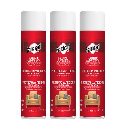 Scotchgard Fabric Transparent Water Shield, 400ml - 3 Cans