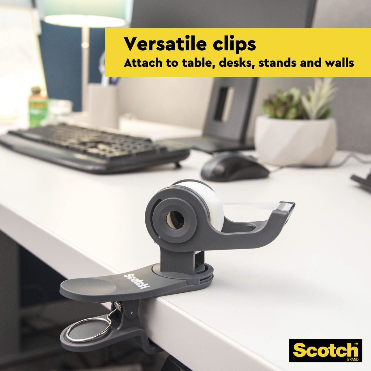 Scotch Clip&Twist Dispenser C19, Teal + Magic Tape, 1 Roll, 19 mm x 8.89 m