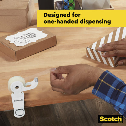 Scotch Clip&Twist Dispenser C19, Teal + Magic Tape, 1 Roll, 19 mm x 8.89 m