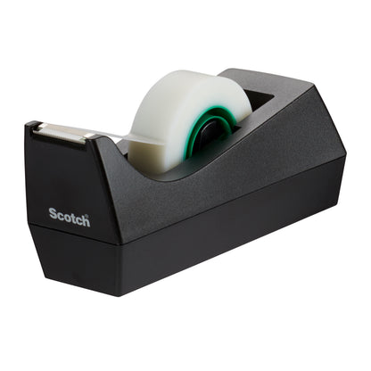 Scotch Desktop Tape Dispenser C38, Black + Scotch MagicTape, 19 mm x 33 m, 4 Rolls