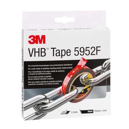 3M VHB Adhesive Tape, 19mm x 3M, Thickness 1.1mm Black