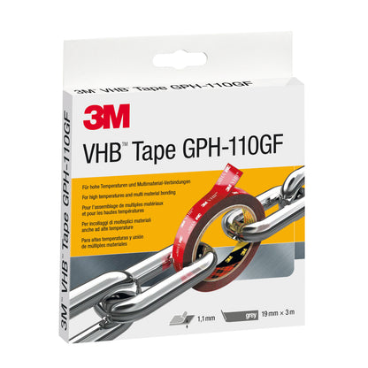 3M VHB Adhesive Tape, 19mm x 3M, Thickness 1.1mm Grey