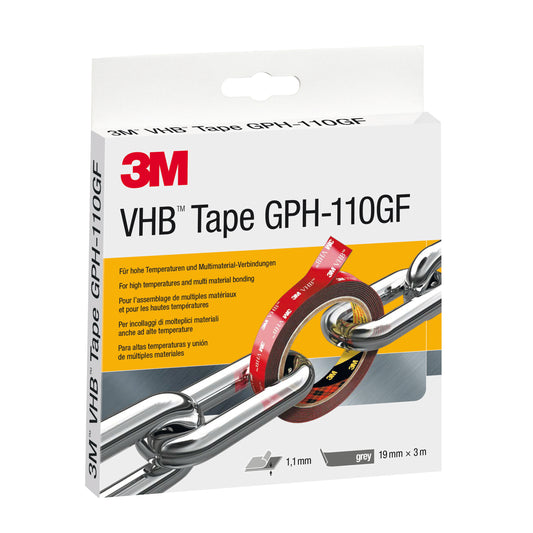 3M VHB Adhesive Tape, 19mm x 3M, Thickness 1.1mm Grey