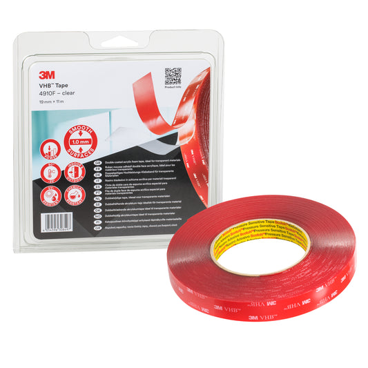 3M VHB Adhesive Tape, 19mm x 11M, Thickness 1.0mm Transparent
