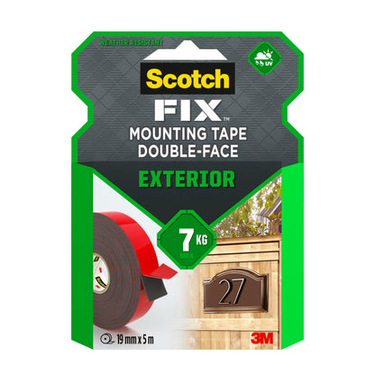 Scotch-Fix Exterior Mounting Tape, 19mm x 5M