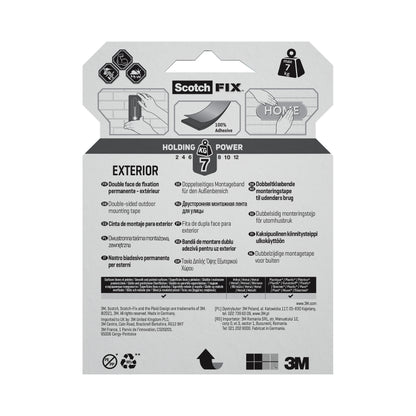 Scotch-Fix Exterior Mounting Tape, 19mm x 5M
