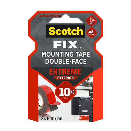 Scotch-Fix Extreme Exterior Mounting Tape, 19mm x 1.5M