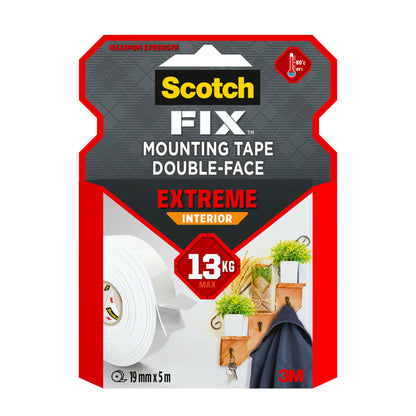 Scotch-Fix Extreme Interior Mounting Tape, 19mm x 5M