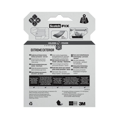 Scotch-Fix Extreme Interior Mounting Tape, 19mm x 5M