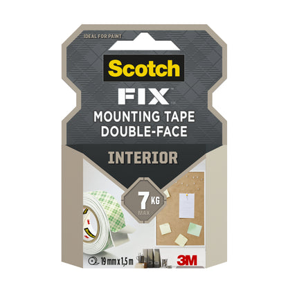 Scotch-Fix Interior Mounting Tape, 19mm x 1.5M