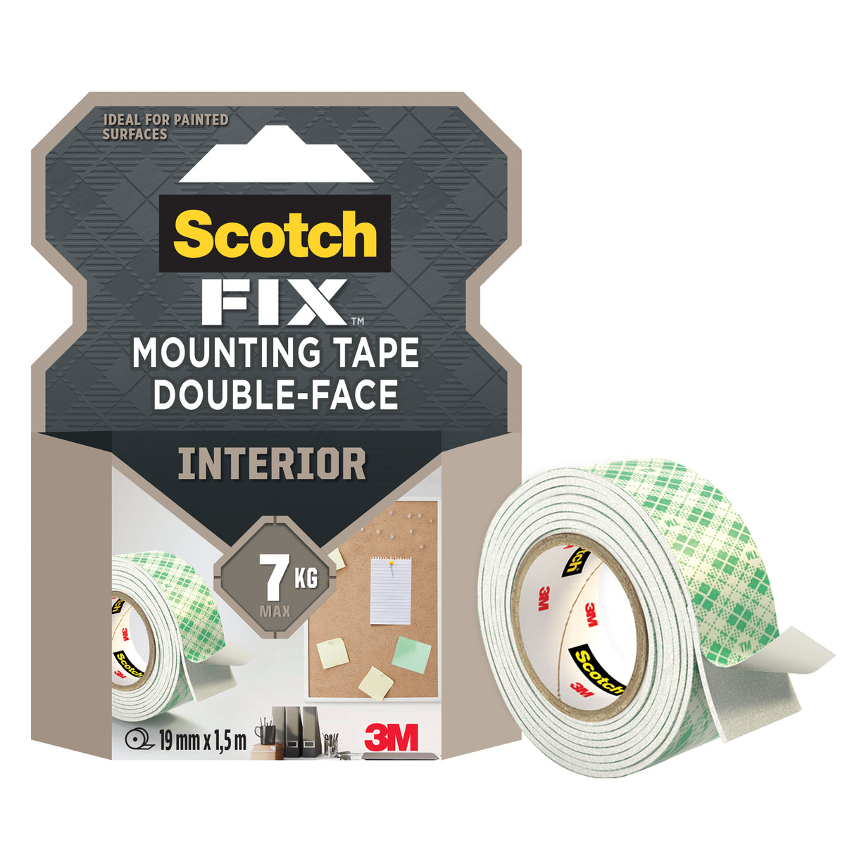 Scotch-Fix Interior Mounting Tape, 19mm x 1.5M