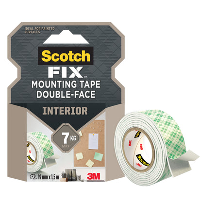 Scotch-Fix Interior Mounting Tape, 19mm x 1.5M