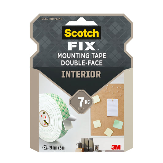 Scotch-Fix Interior Mounting Tape, 19mm x 5M